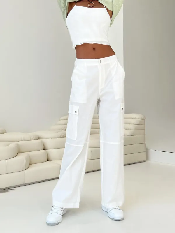 Toscan Cargo Pants White sold by Princess Polly