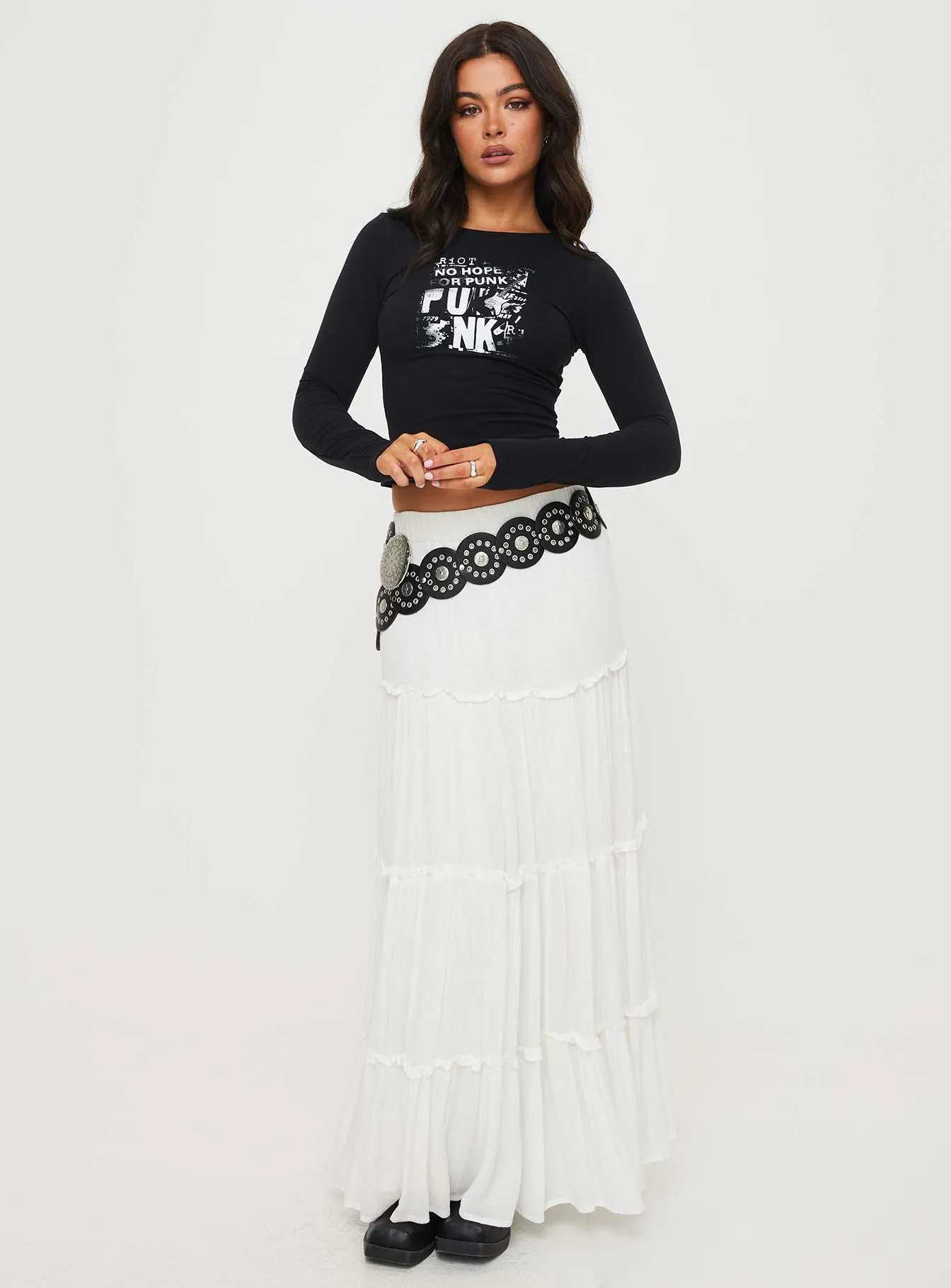 No Hope Long Sleeve Top Black sold by Princess Polly product image thumbnail 3