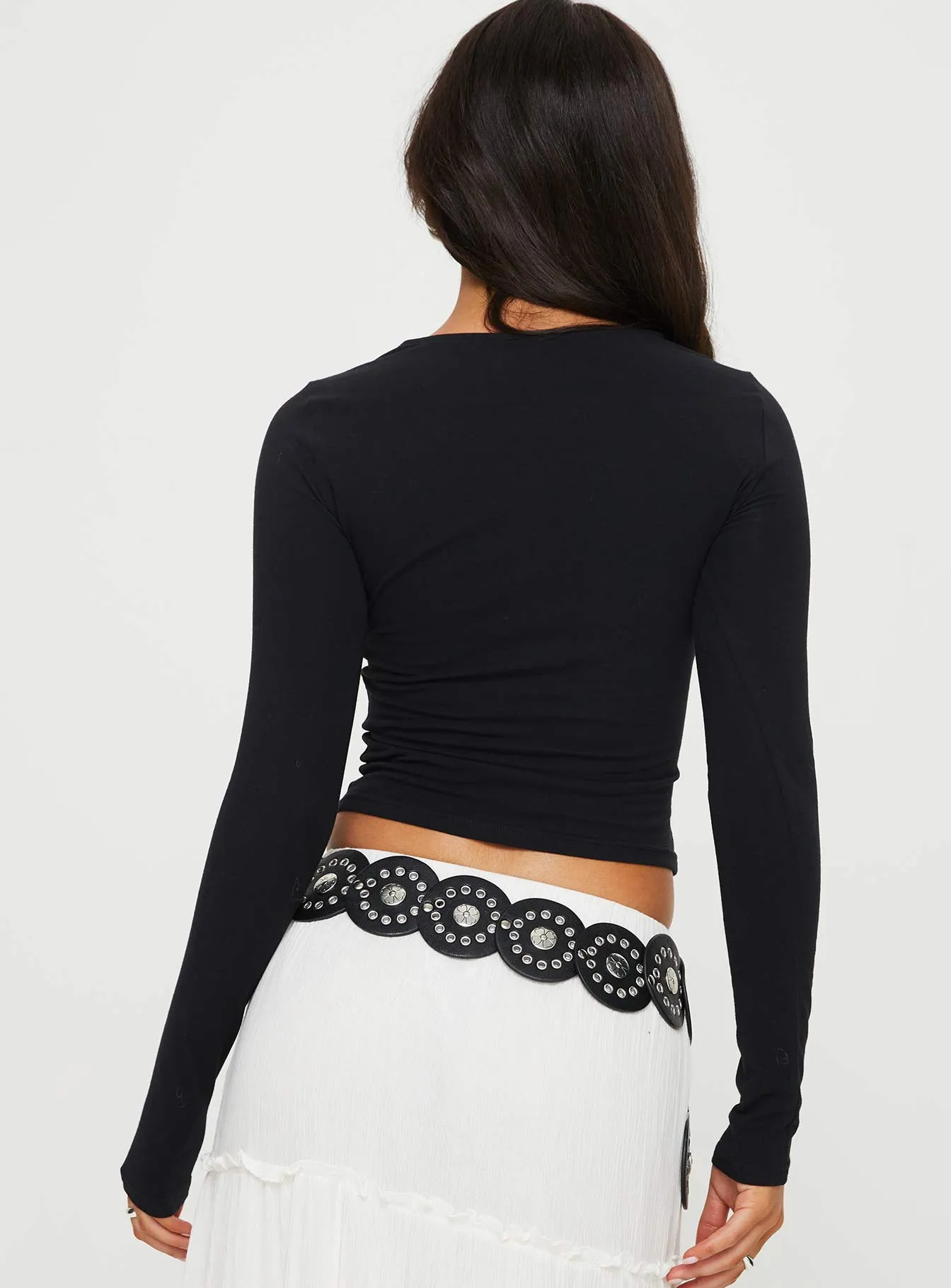 No Hope Long Sleeve Top Black sold by Princess Polly product image thumbnail 5