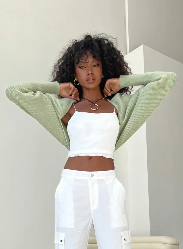 Aviana Cardigan Sage sold by Princess Polly