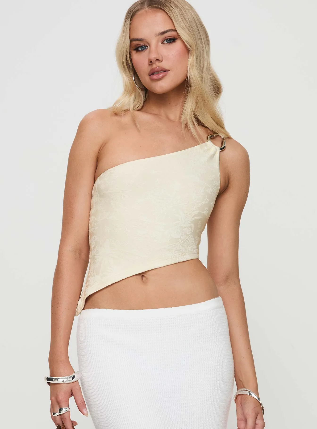 Toomba One Shoulder Top Ivory sold by Princess Polly product image thumbnail 2