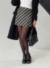 Amaranthine Mini Skirt Cream/Navy Check sold by Princess Polly