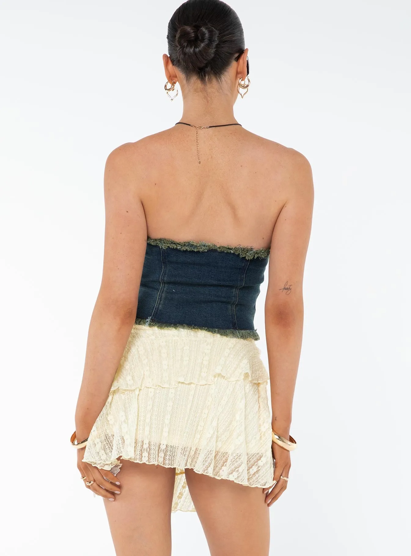 Nethia Lace Mini Skirt Cream sold by Princess Polly product image thumbnail 5