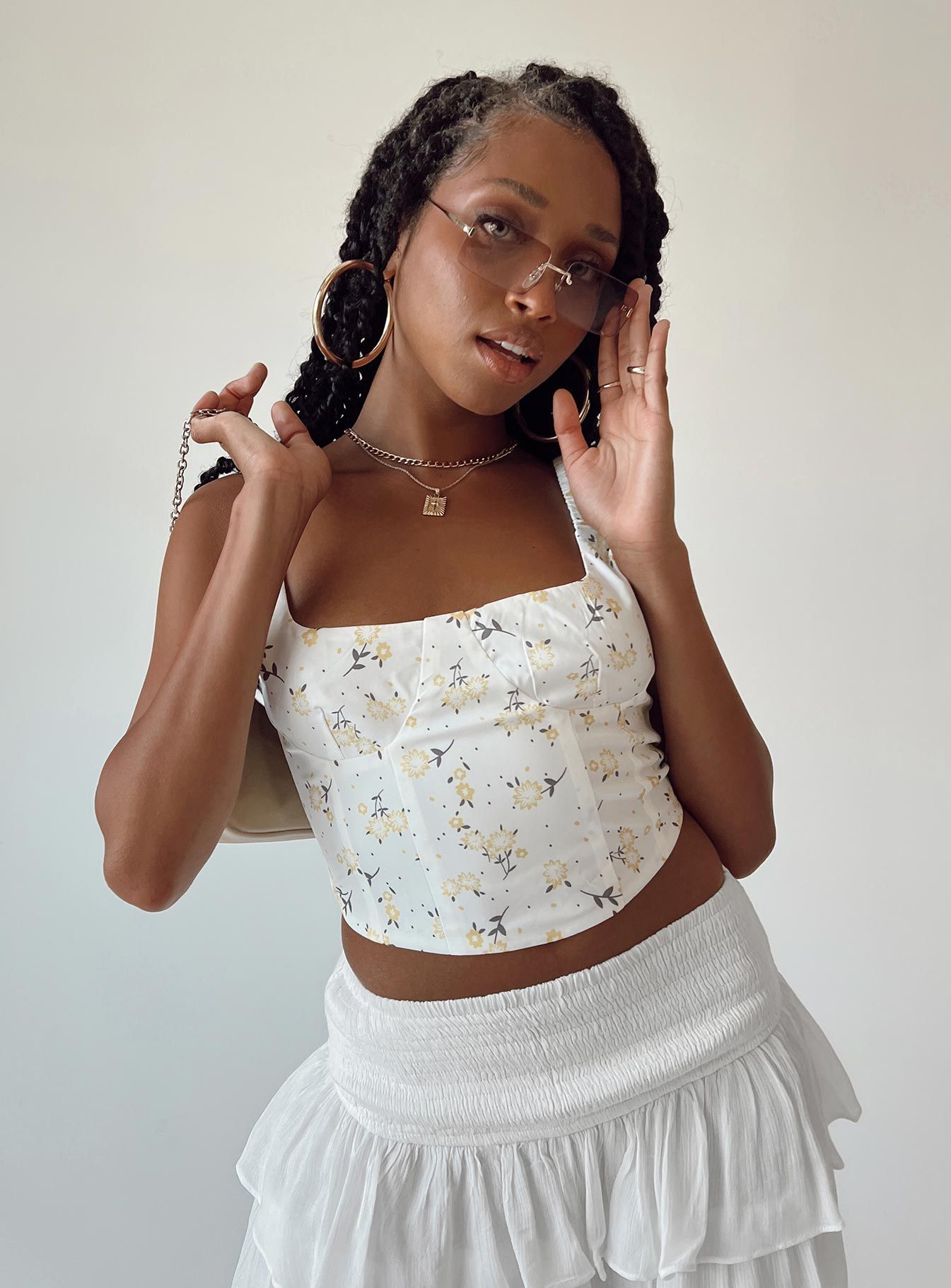 Cosette Top White sold by Princess Polly