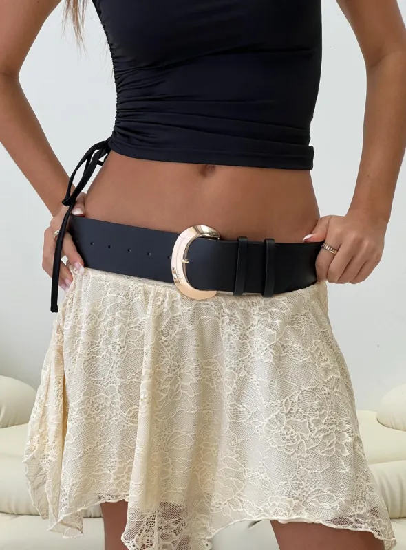 Ruckus Low Rise Belt Black sold by Princess Polly