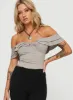 Farino Off The Shoulder Top Grey sold by Princess Polly