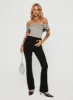 Farino Off The Shoulder Top Grey sold by Princess Polly