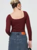 Charlotte Bodysuit Burgundy sold by Princess Polly