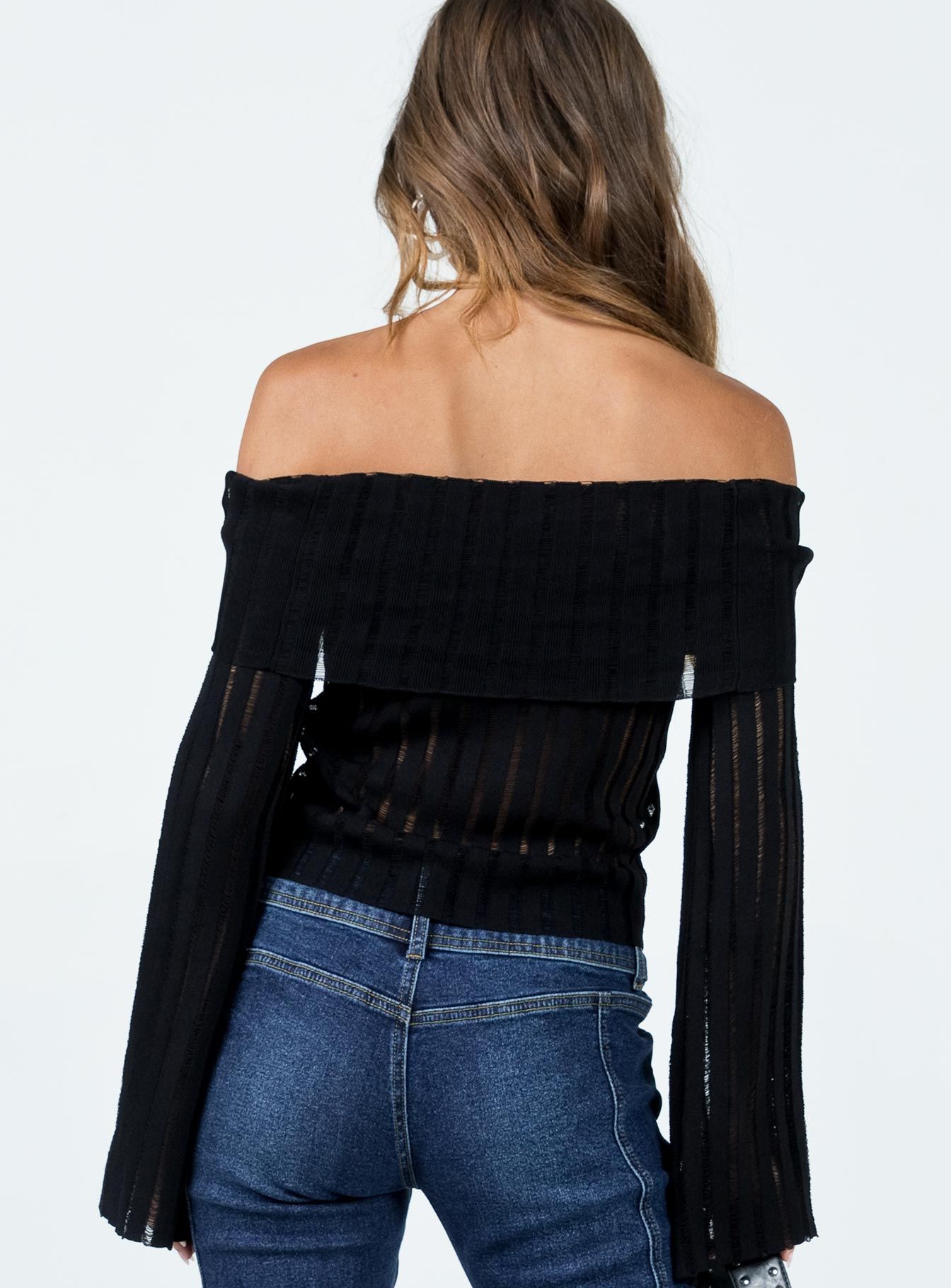 Sorrel Off The Shoulder Top Black sold by Princess Polly product image thumbnail 5