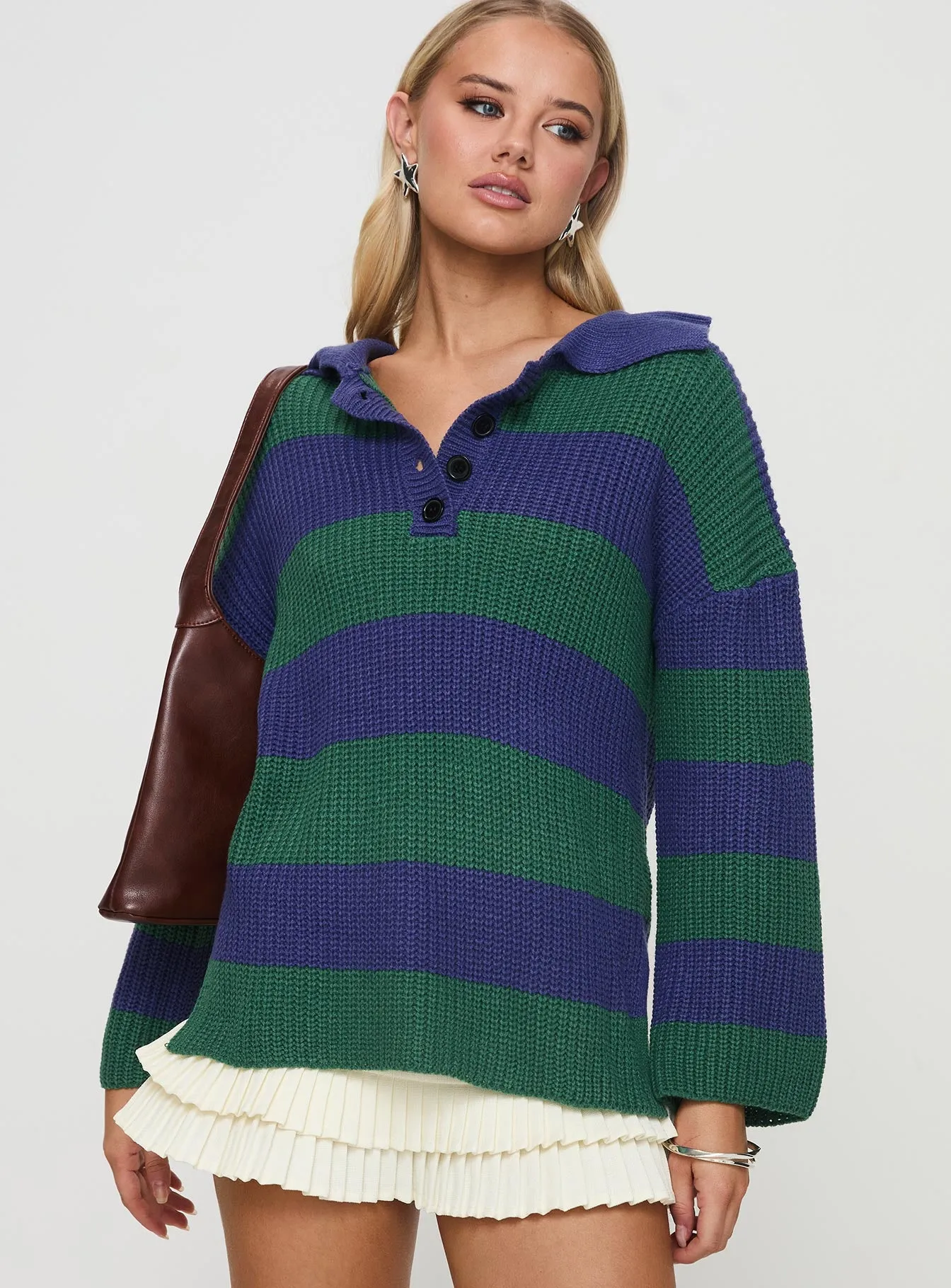 Olivah Jumper Blue / Green sold by Princess Polly product image thumbnail 2