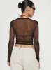 Future Mesh Long Sleeve Top Black sold by Princess Polly