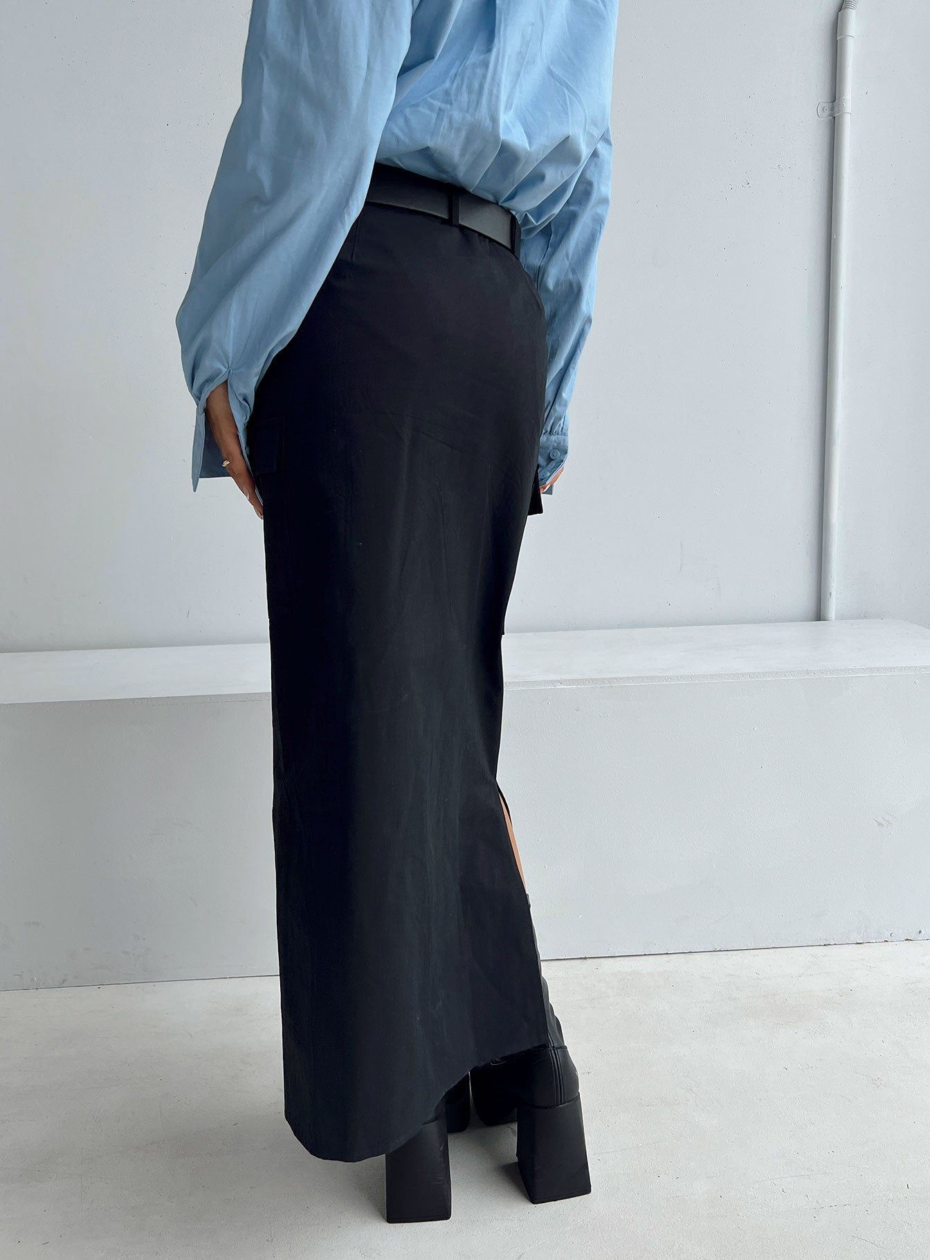 Datura Cargo Midi Skirt Black sold by Princess Polly product image thumbnail 5