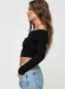 Tagula Off The Shoulder Top Black sold by Princess Polly