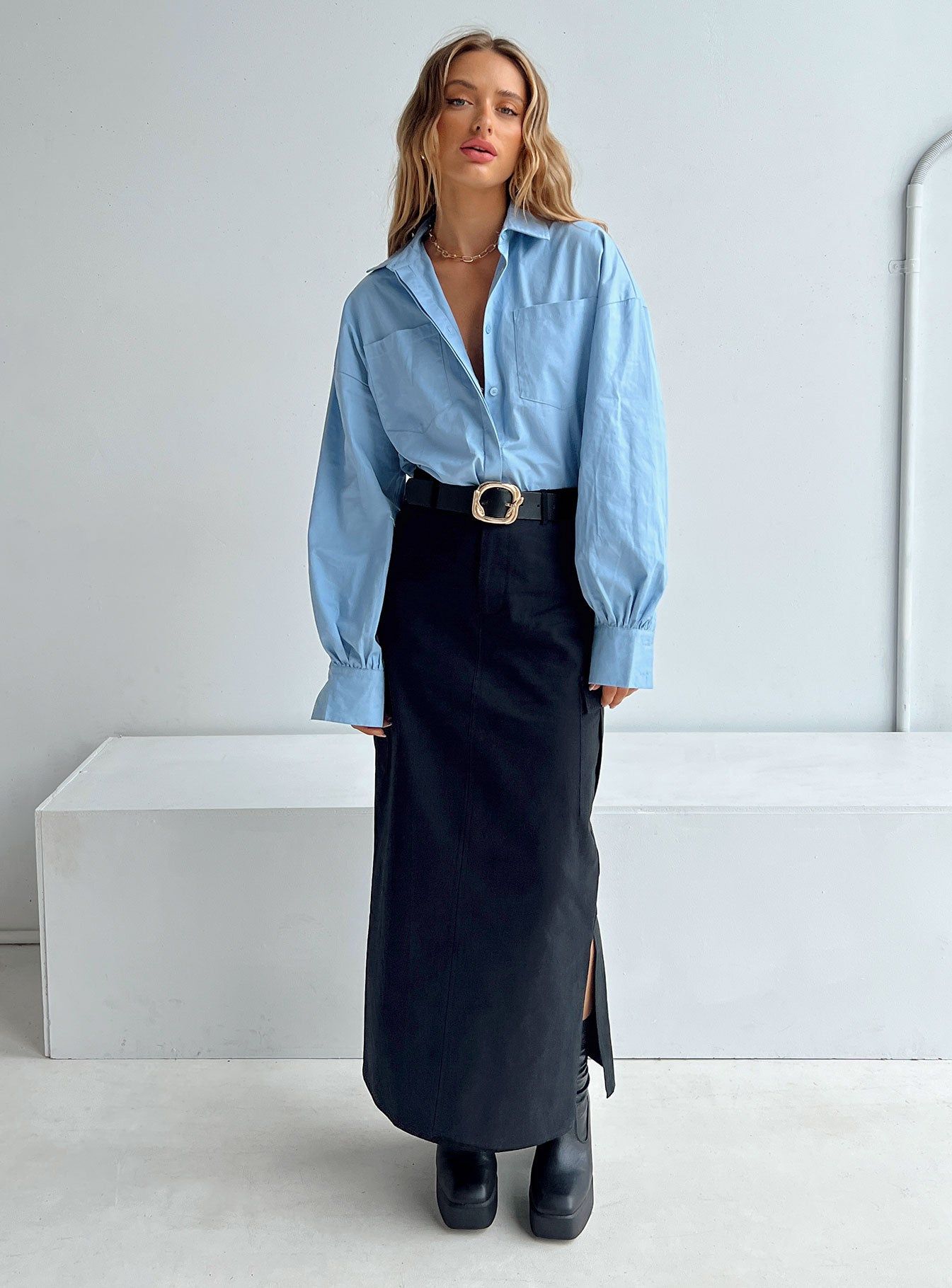 Datura Cargo Midi Skirt Black sold by Princess Polly product image thumbnail 3