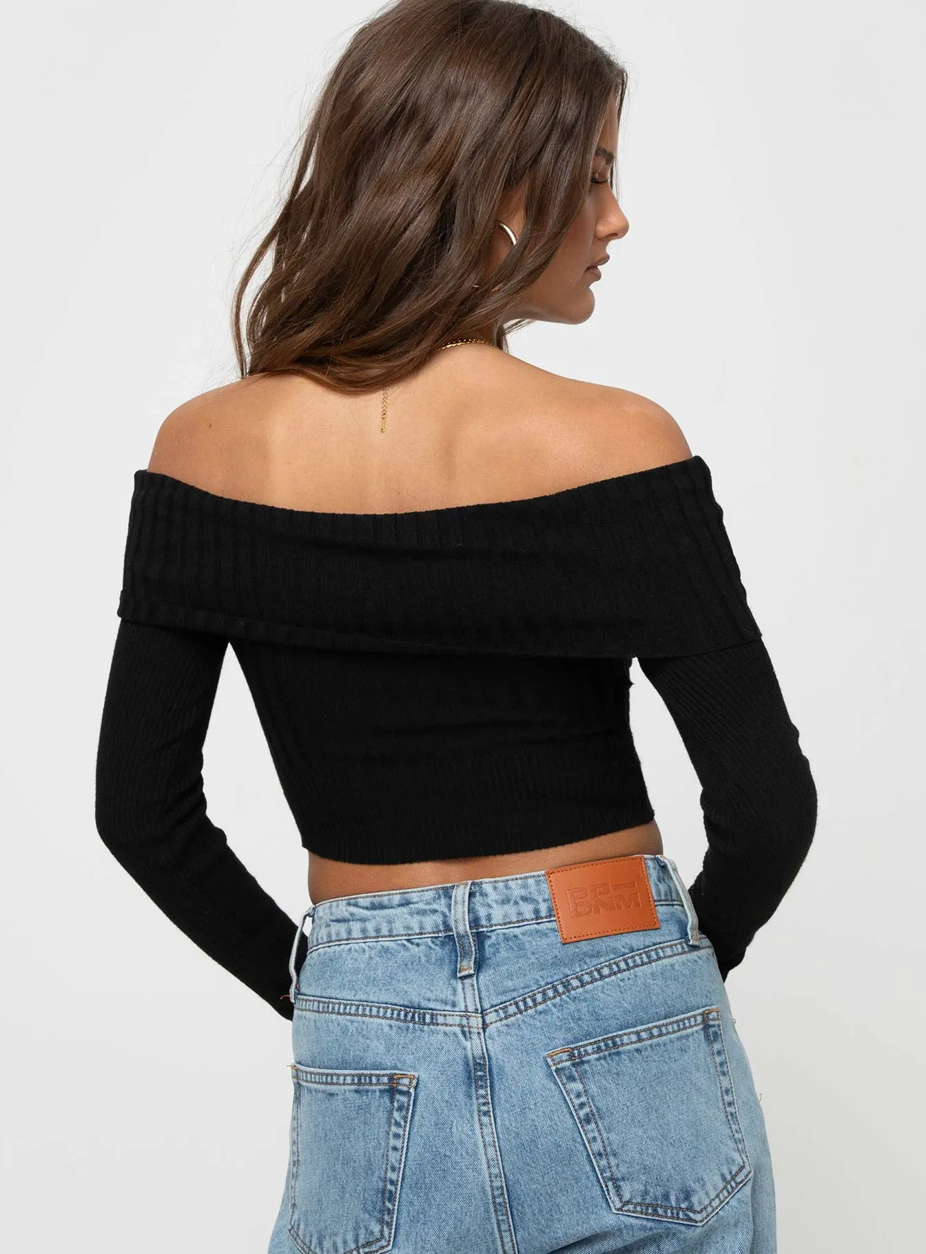 Tagula Off The Shoulder Top Black sold by Princess Polly product image thumbnail 5