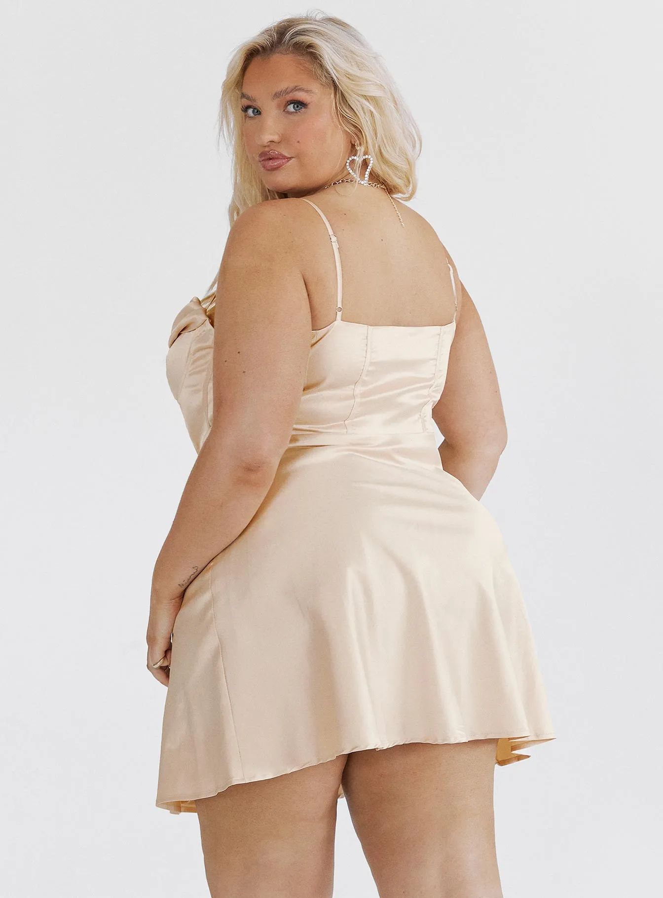Spotlight Mini Dress Champagne Curve sold by Princess Polly product image thumbnail 4