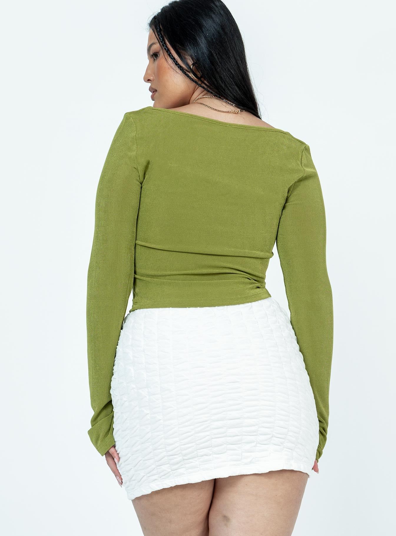 Cadence Mini Skirt White sold by Princess Polly product image thumbnail 5