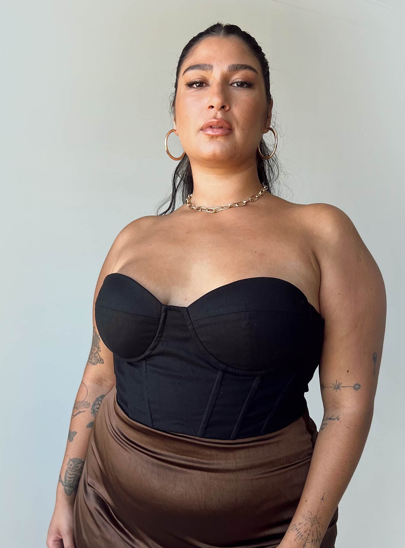 Endless Love Corset Top Black Curve sold by Princess Polly