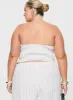 Freddle Strapless Top White Stripe Curve sold by Princess Polly