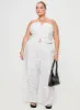 Freddle Strapless Top White Stripe Curve sold by Princess Polly