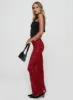 Lombardio Lace Maxi Skirt Burgundy sold by Princess Polly