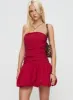 Glamour Girl Strapless Bubble Hem Mini Dress Red sold by Princess Polly