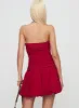 Glamour Girl Strapless Bubble Hem Mini Dress Red sold by Princess Polly