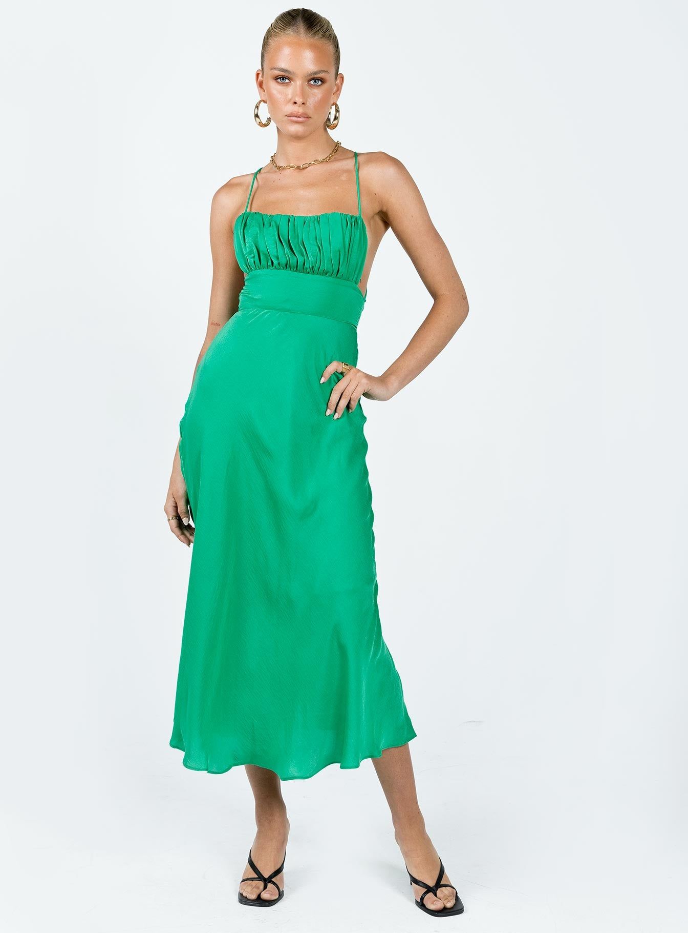 Veno Midi Dress Green sold by Princess Polly product image thumbnail 2