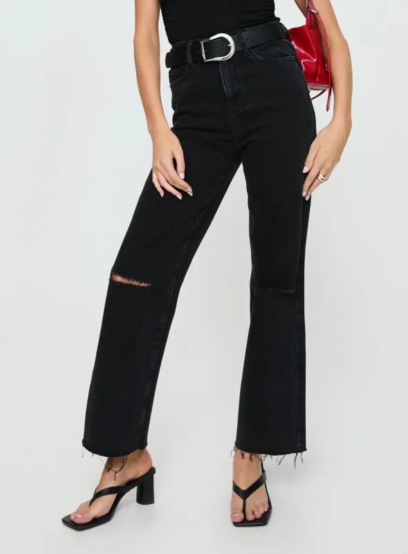 Thorne Denim Jeans Washed Black sold by Princess Polly