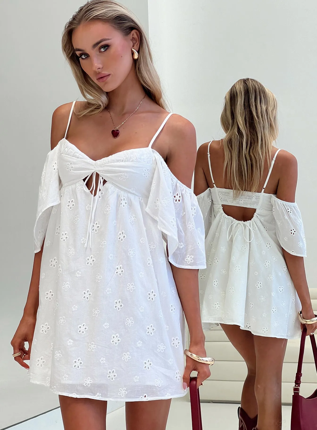 Cene Mini Dress White sold by Princess Polly