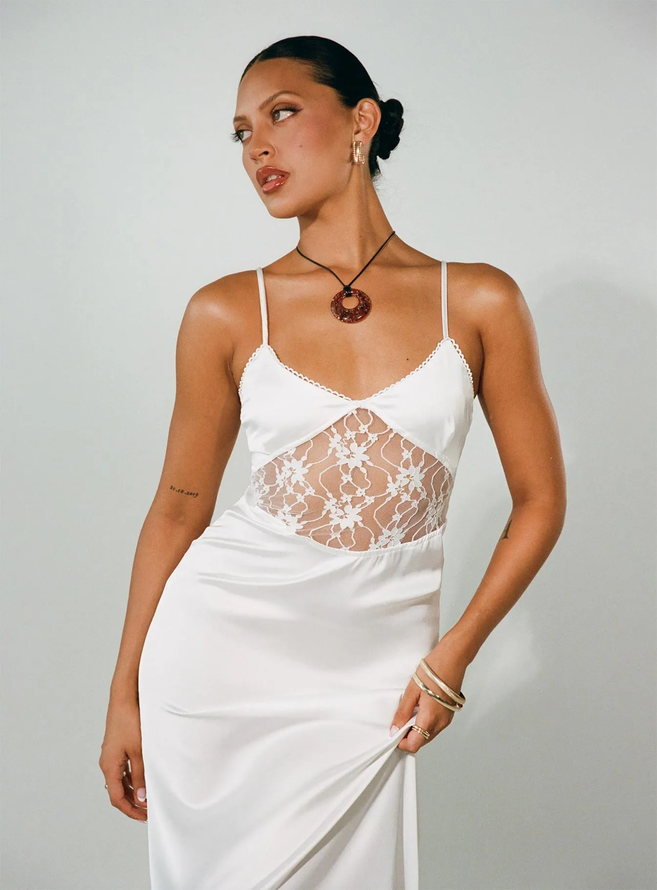 Roselle Maxi Dress White sold by Princess Polly product image thumbnail 3