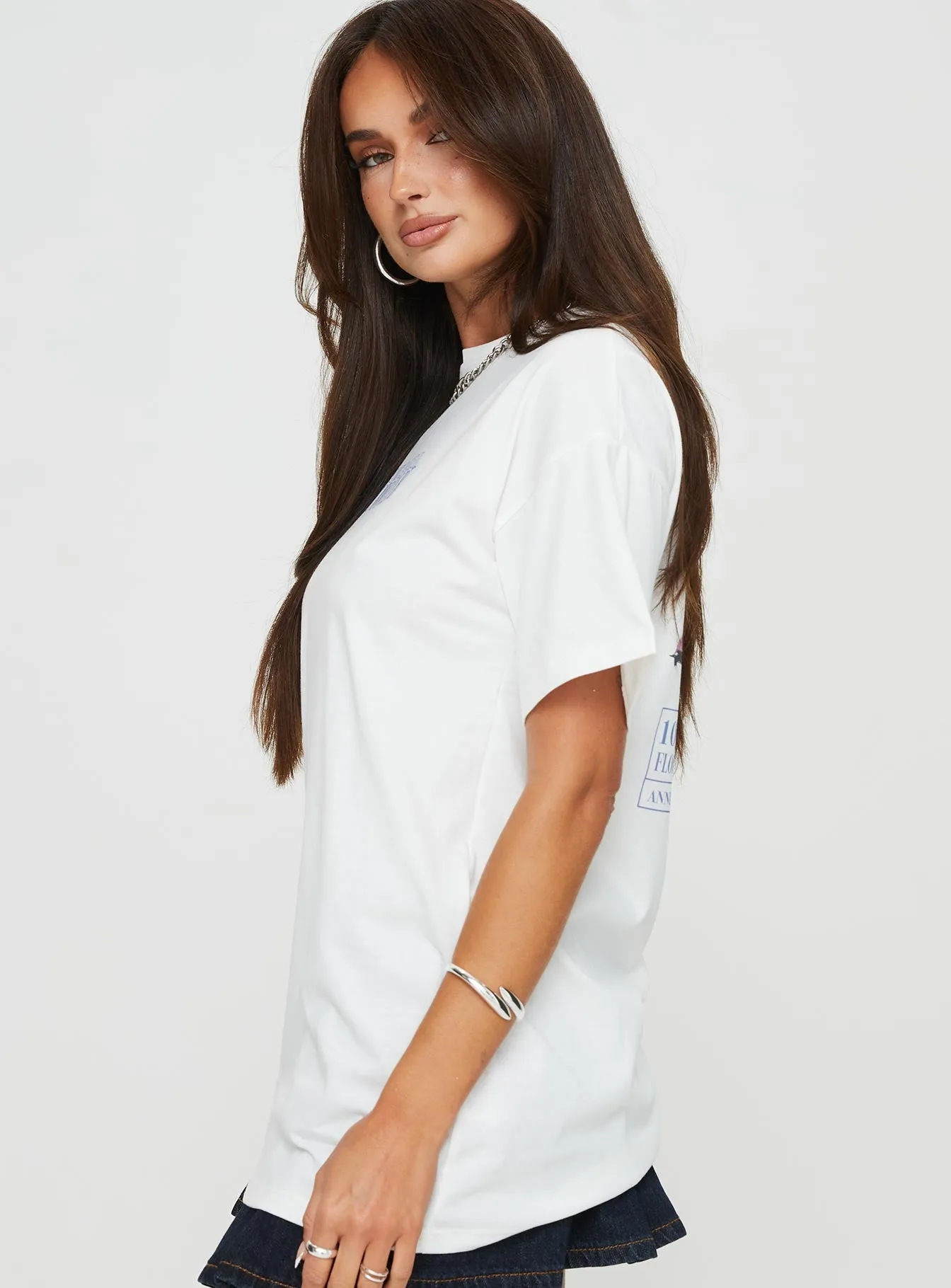 High Speed Oversized Tee White sold by Princess Polly product image thumbnail 4