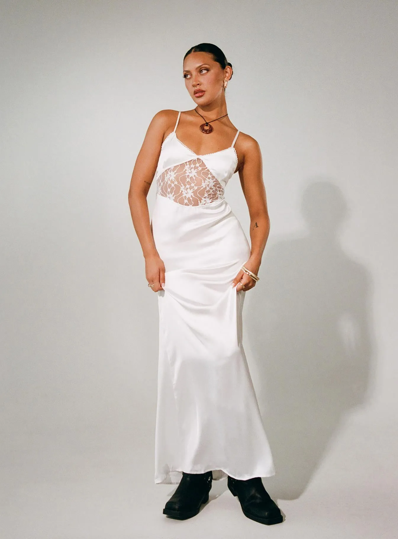 Roselle Maxi Dress White sold by Princess Polly product image thumbnail 2