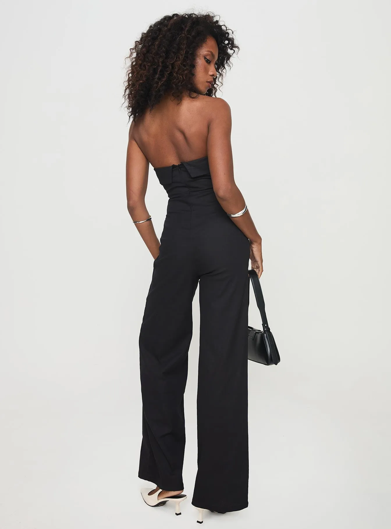 Luster Strapless Jumpsuit Black sold by Princess Polly product image thumbnail 5