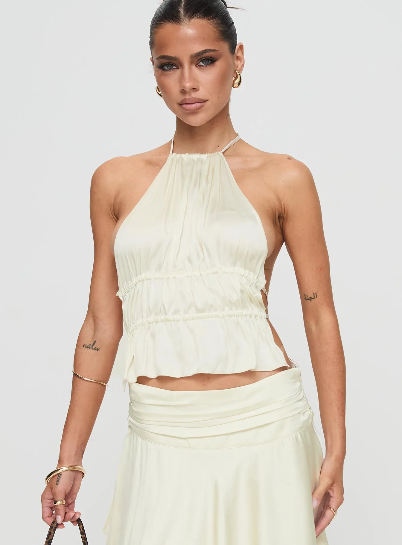 Legacy Halter Top Ivory sold by Princess Polly product image thumbnail 2