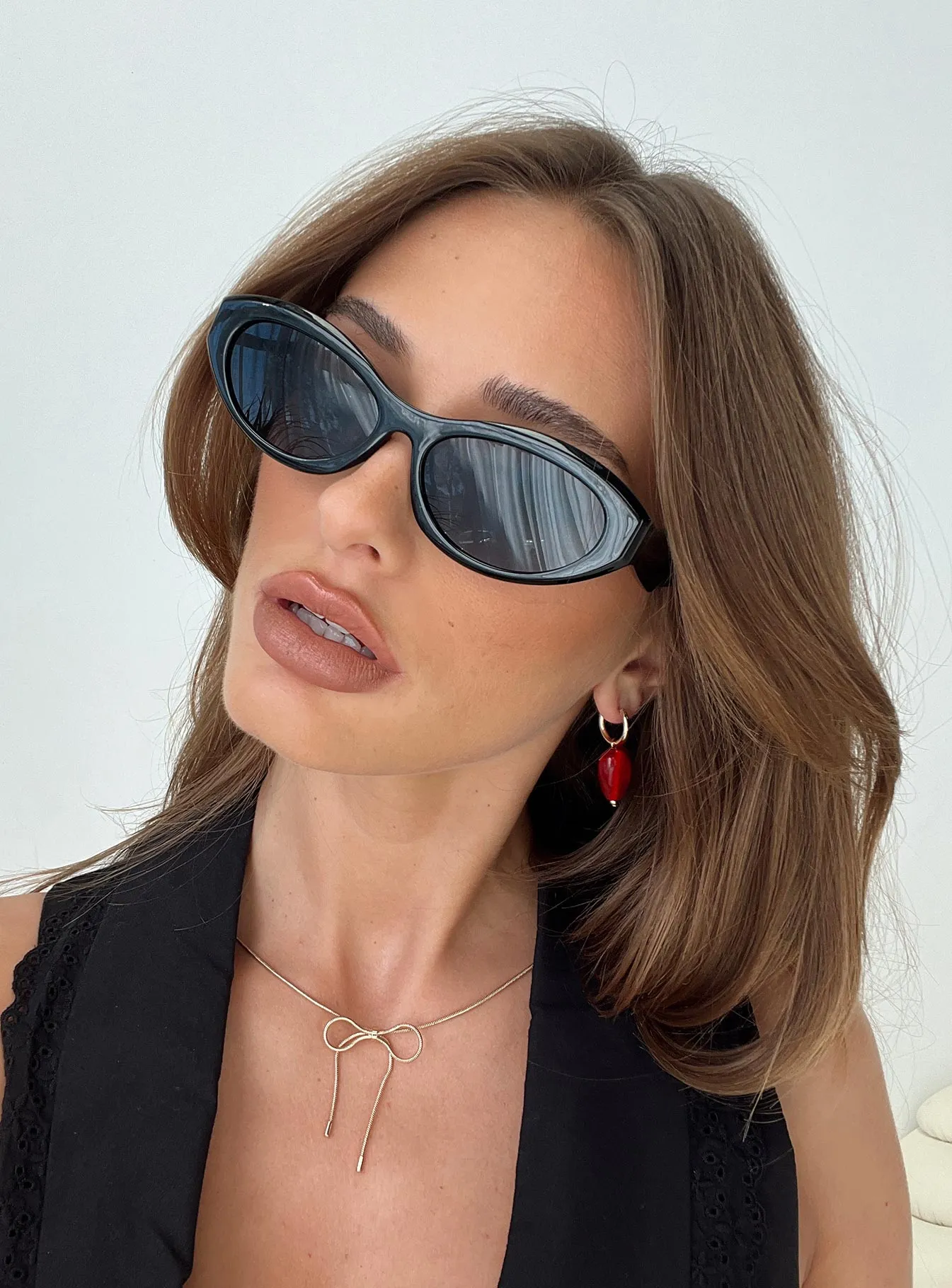 Art Deco Sunglasses Black sold by Princess Polly