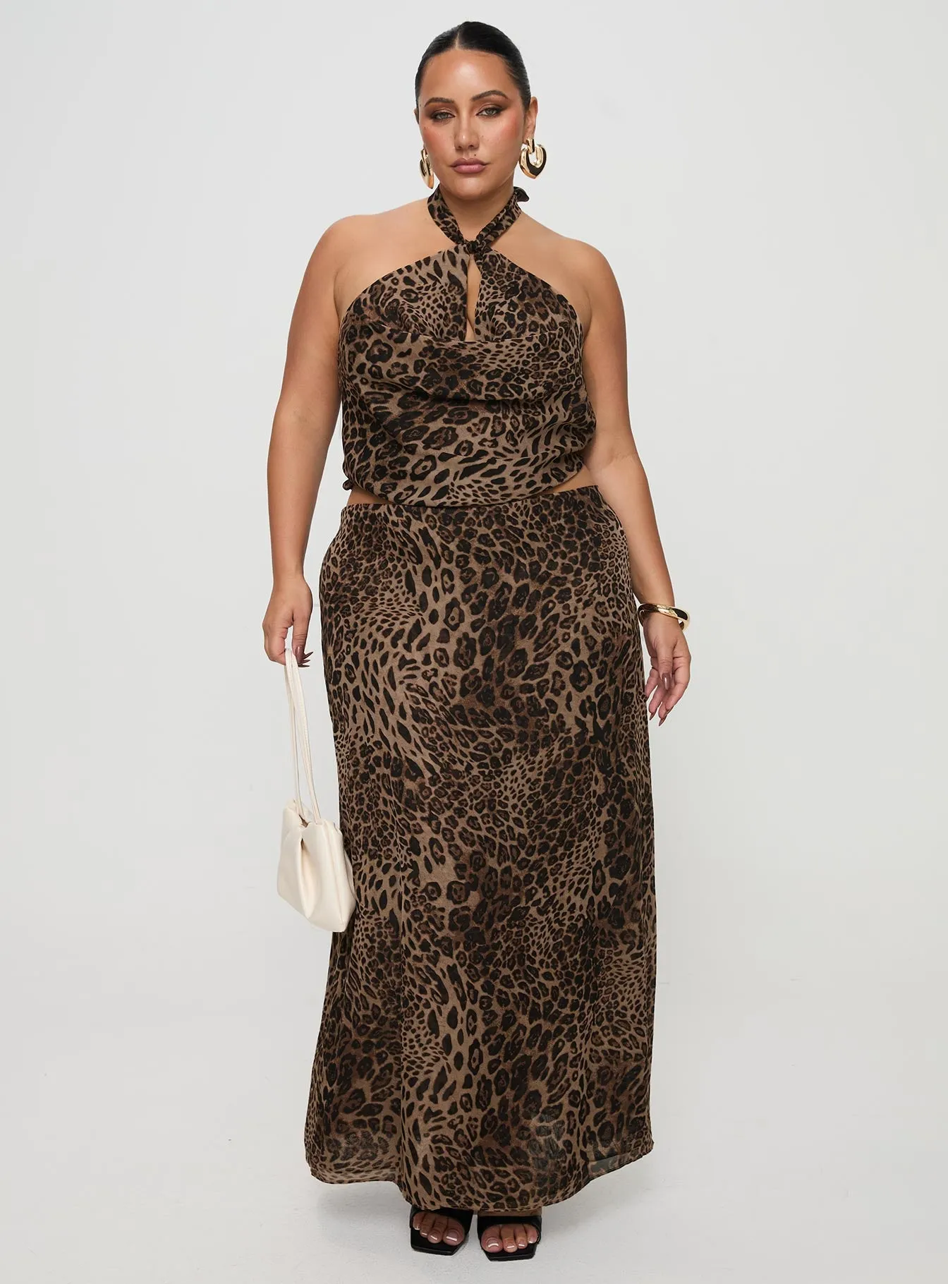 Eleganza Maxi Skirt Leopard Curve sold by Princess Polly product image thumbnail 3