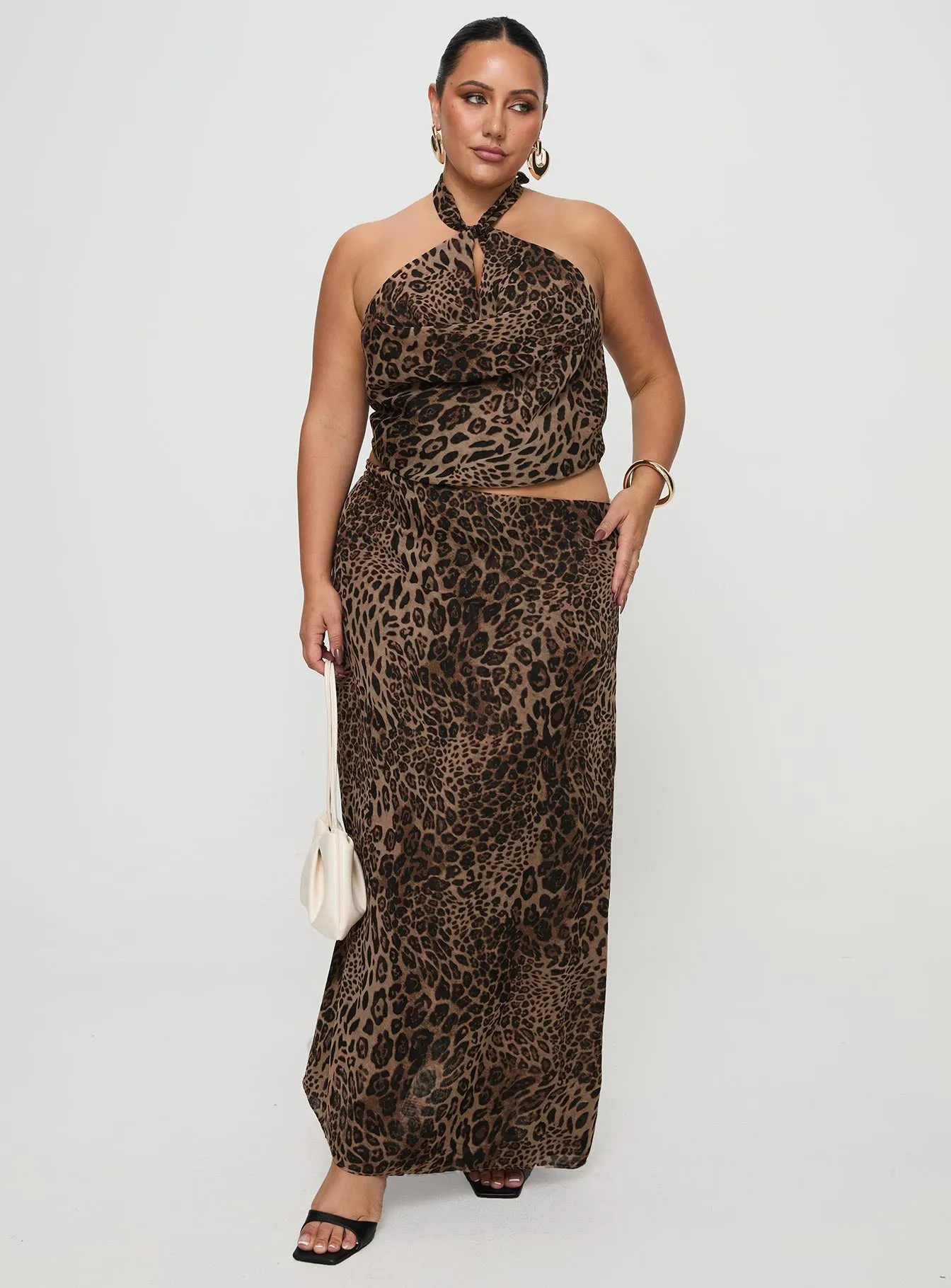 Eleganza Maxi Skirt Leopard Curve sold by Princess Polly product image thumbnail 2