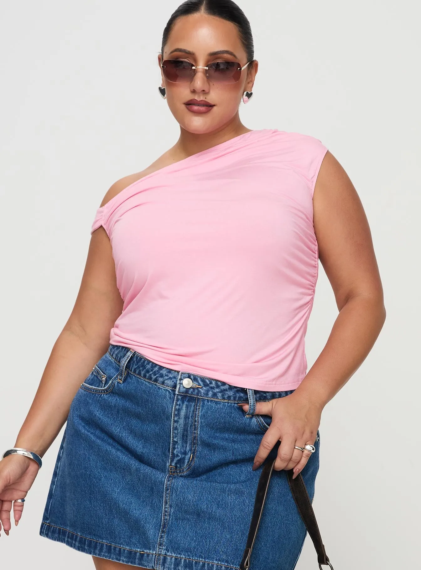 Beller Top Pink Curve sold by Princess Polly