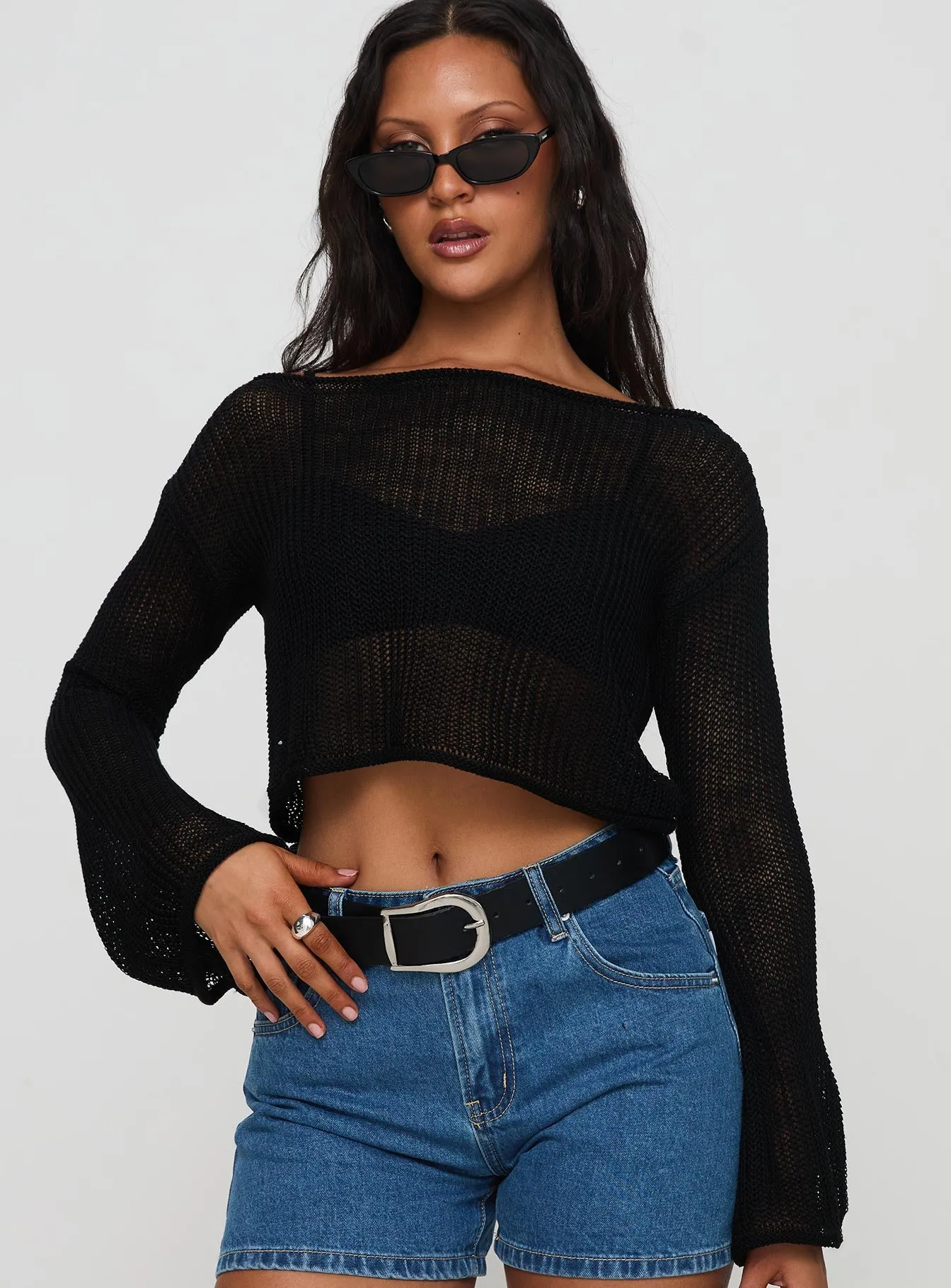 Cafe Pari Sweater Black sold by Princess Polly product image thumbnail 2
