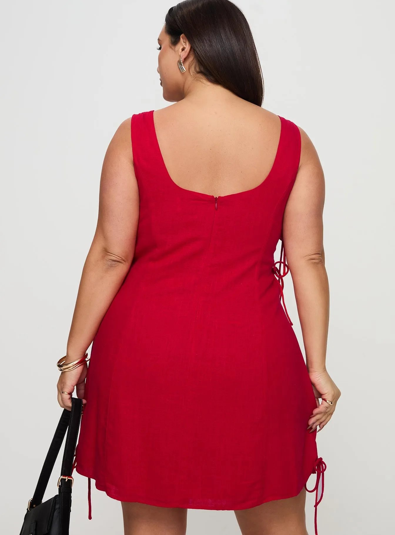 Play It Again Mini Dress Red Curve sold by Princess Polly product image thumbnail 5