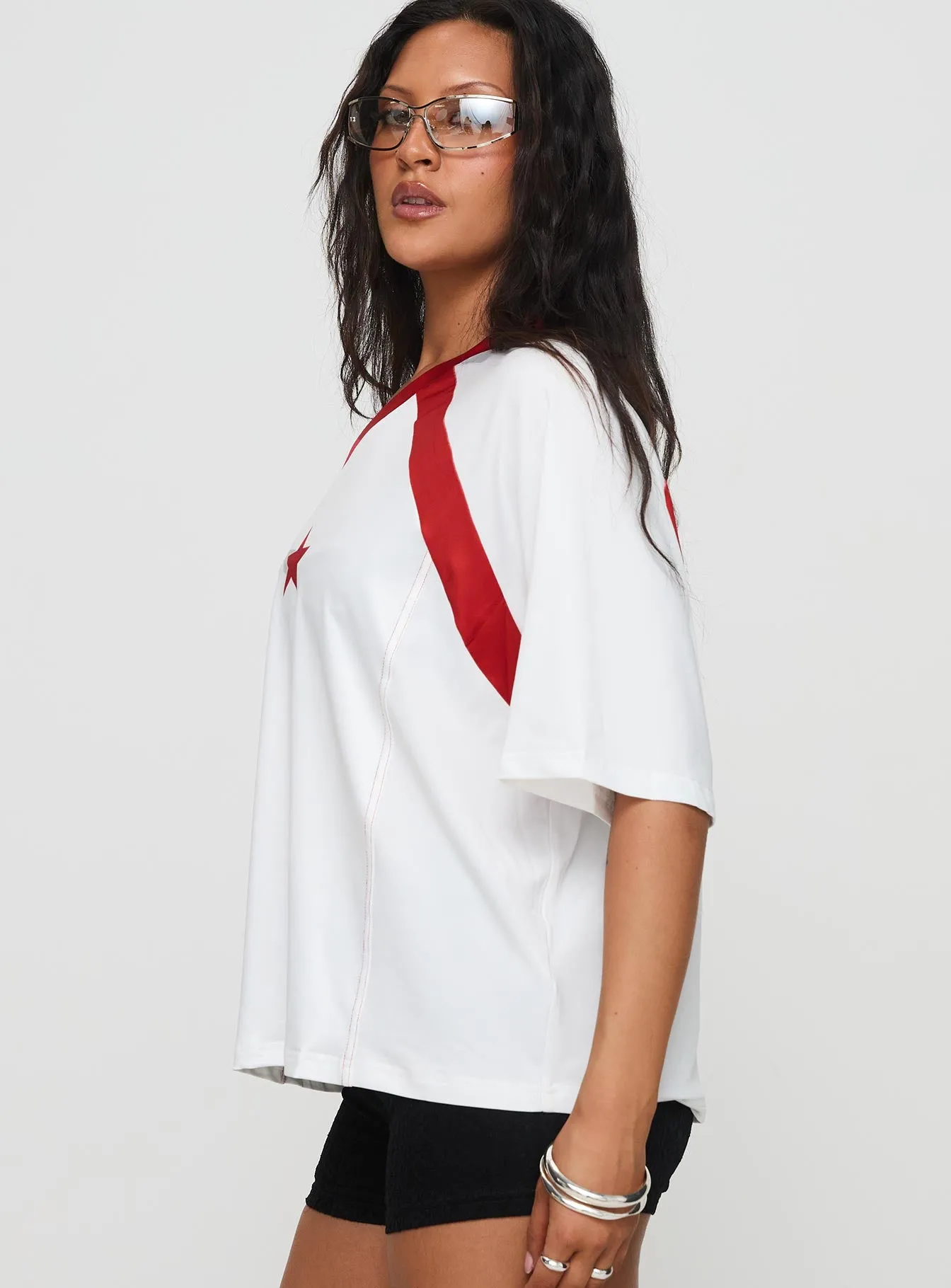 One Star Top White / Red sold by Princess Polly product image thumbnail 4