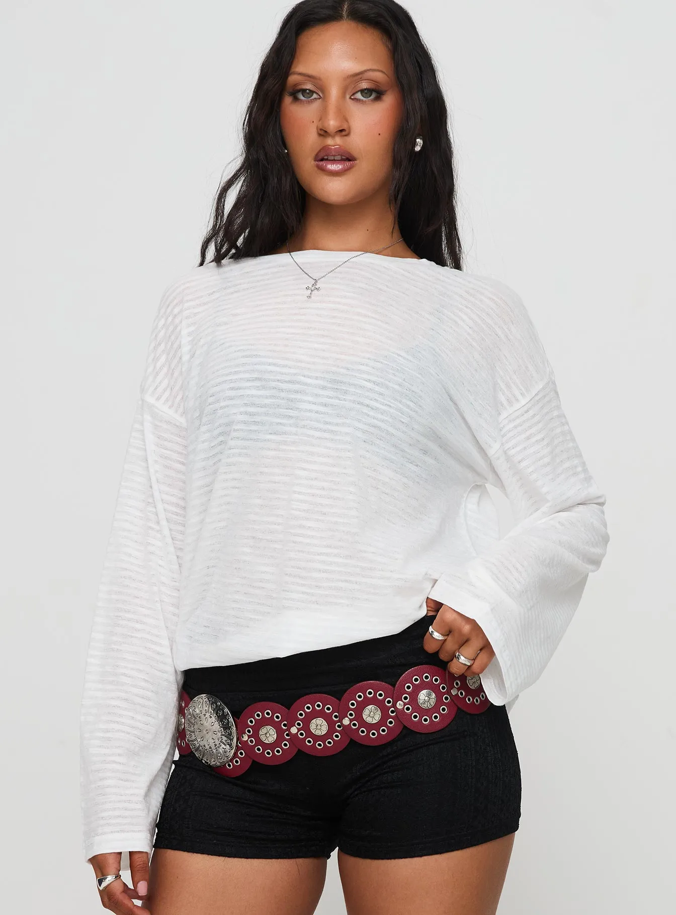 Veracruz Long Sleeve Top White sold by Princess Polly product image thumbnail 2