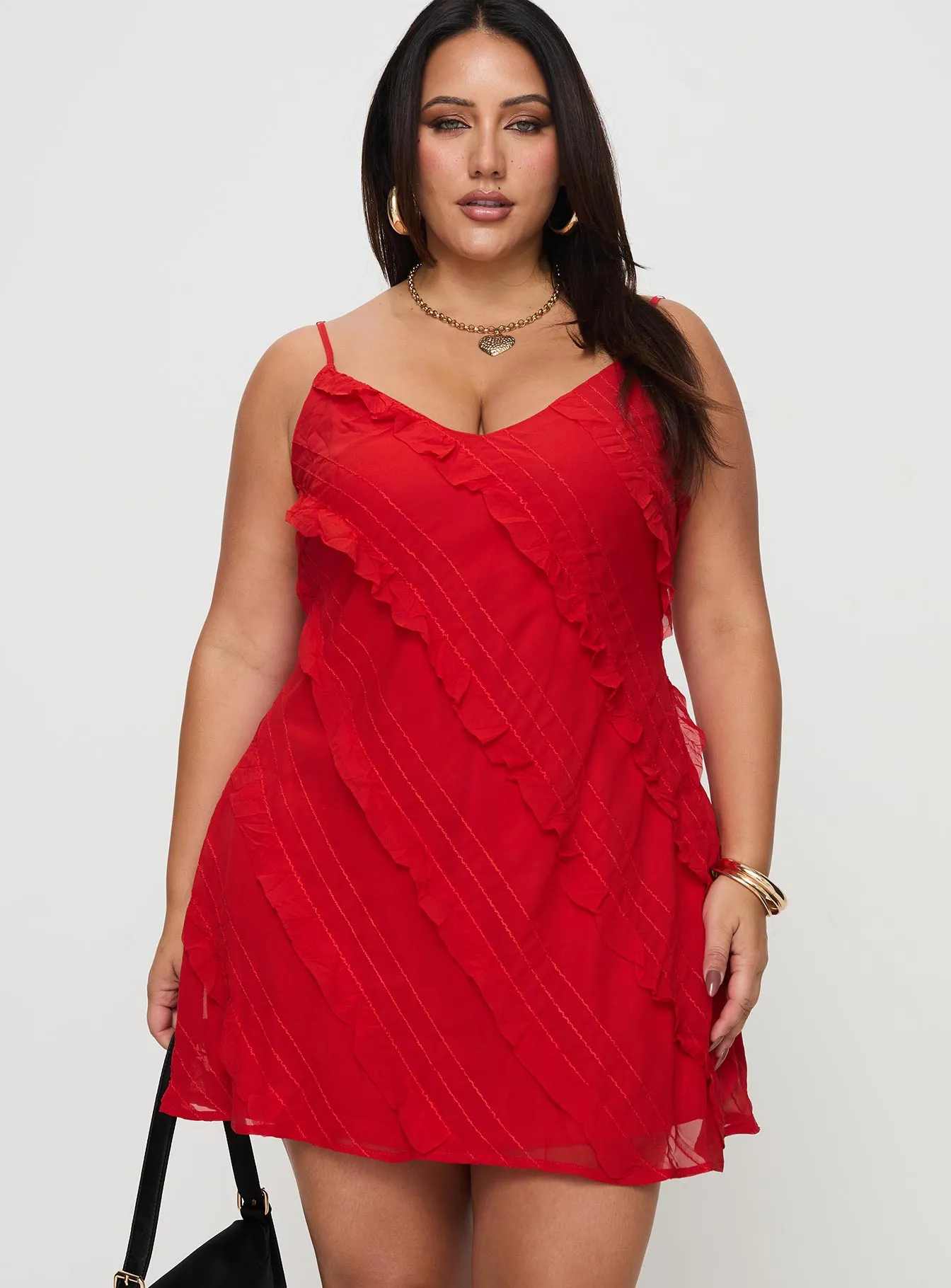 Lars Mini Dress Red Curve sold by Princess Polly product image thumbnail 2