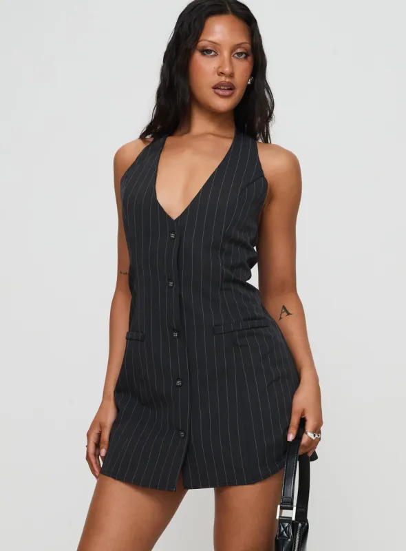 Fenny Mini Dress Pinstripe sold by Princess Polly