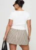 Gigi Skort Beige Stripe Curve sold by Princess Polly