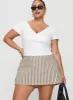 Gigi Skort Beige Stripe Curve sold by Princess Polly