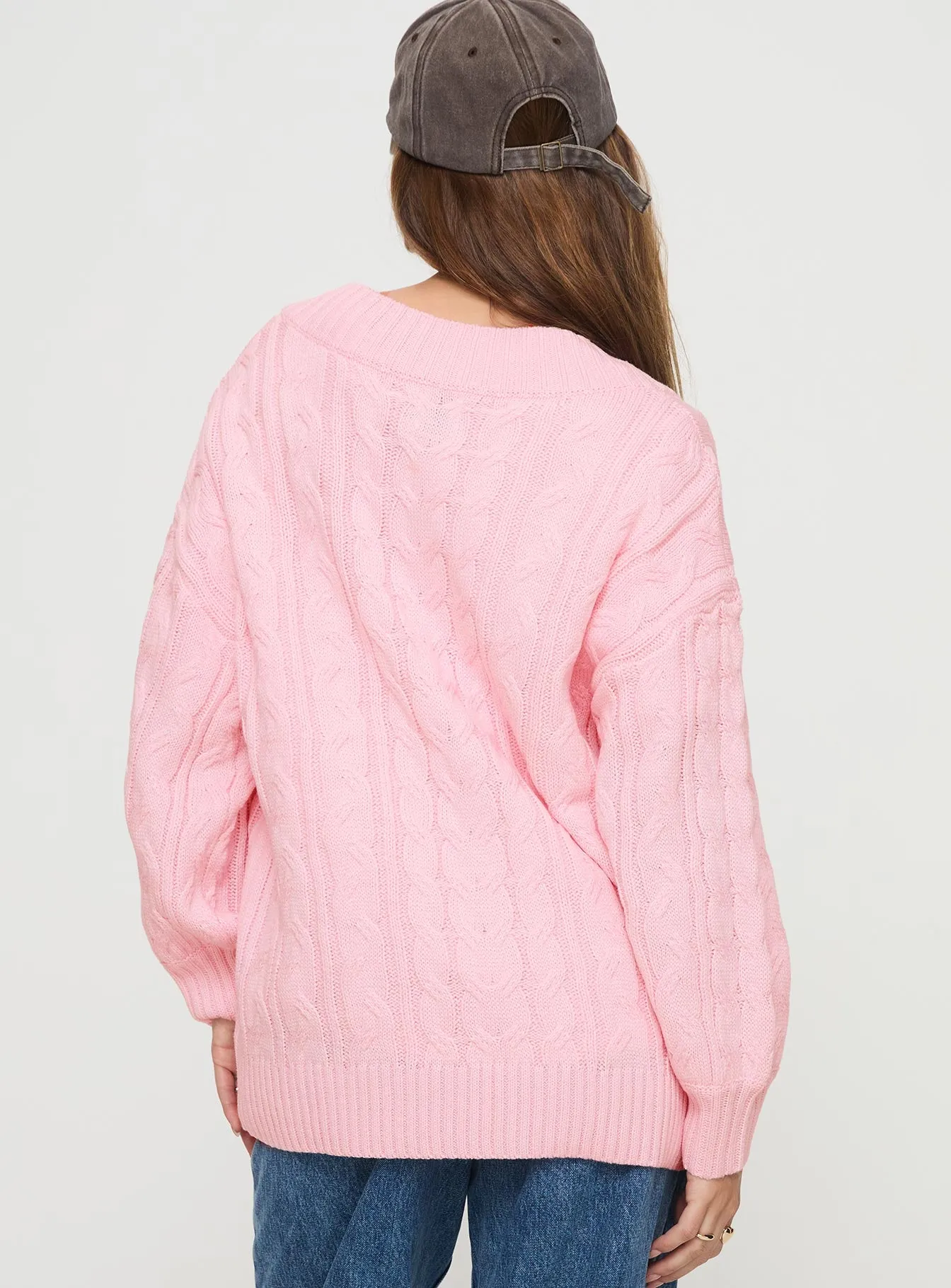Moldova Knit Sweater Pink sold by Princess Polly product image thumbnail 4