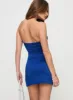 Electric Avenue Strapless Mini Dress Cobalt sold by Princess Polly