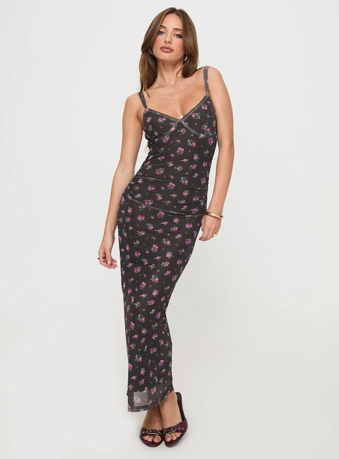 Cotter Maxi Dress Black Floral sold by Princess Polly